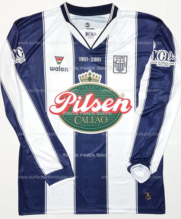 Camiseta de colección Alianza Lima Centenario del año 2001 marca Walon